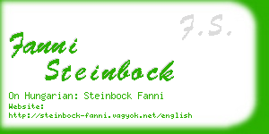 fanni steinbock business card